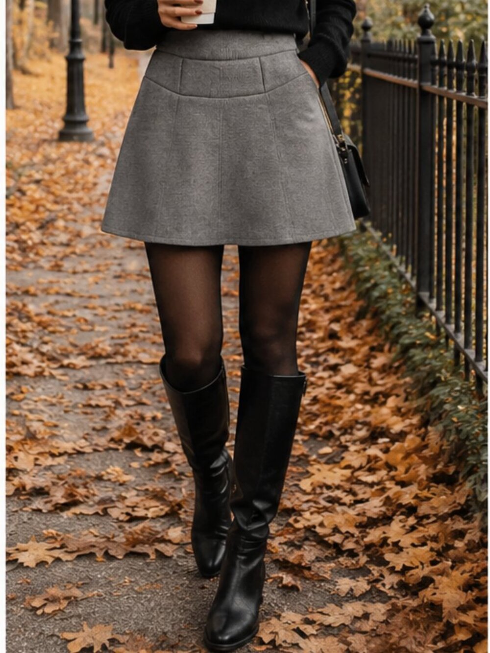 Grey Scuba Flared Mini Skirt Junior Women's Size 2 All Seasons Wear